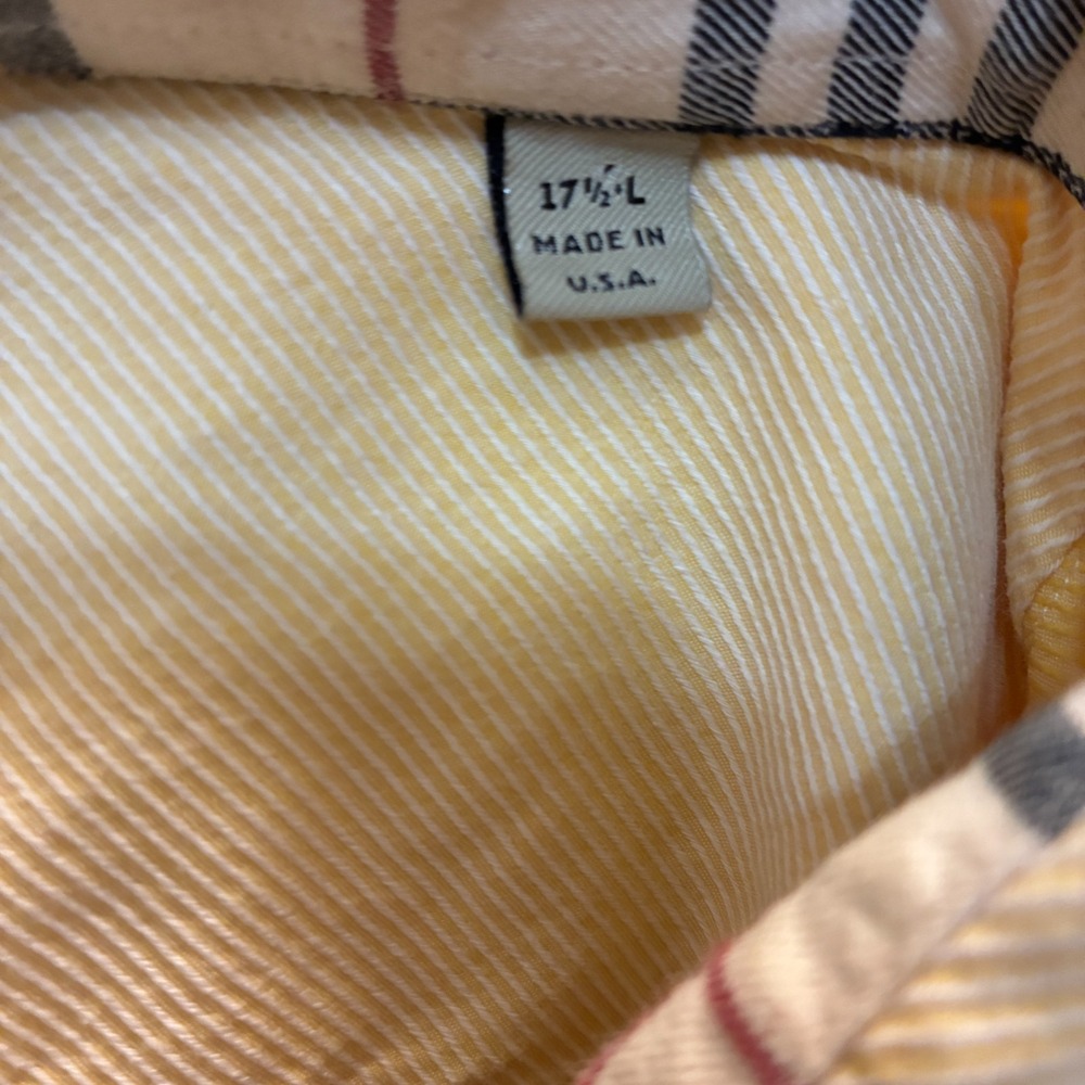 Burberry London Shirt Mens Size 17.5-L Nova Check Flip Cuff USA Made Designer - Picture 7 of 11